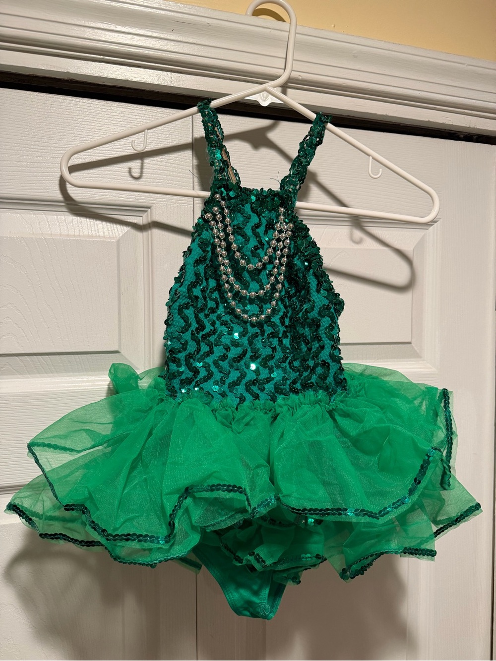 Green Sequin Tutu Dance Costume for Kids